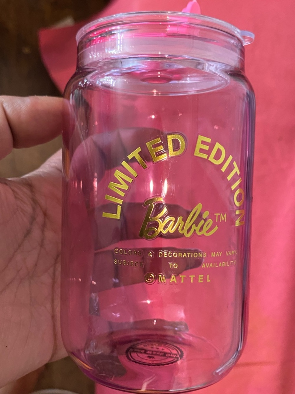 Barbie Pink Tumbler Limited Edition Sipper with Gold Logo - Picture 4 of 6